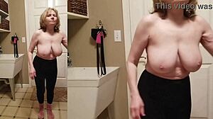 Granny's naked slideshow showcasing her big tits and tight ass